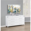 Pemberly Row 8-Drawer Contemporary Bedroom Dresser Cabinet in White