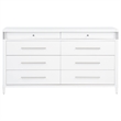 Pemberly Row 8-Drawer Contemporary Bedroom Dresser Cabinet in White