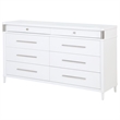 Pemberly Row 8-Drawer Contemporary Bedroom Dresser Cabinet in White