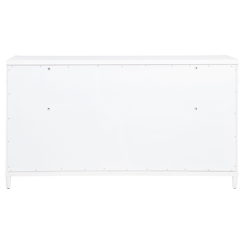 Pemberly Row 8-Drawer Contemporary Bedroom Dresser Cabinet in White