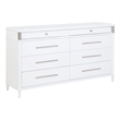 Pemberly Row 8-Drawer Contemporary Bedroom Dresser Cabinet in White