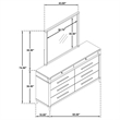 Pemberly Row 8-Drawer Contemporary Bedroom Dresser with Mirror in White