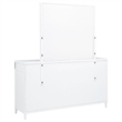 Pemberly Row 8-Drawer Contemporary Bedroom Dresser with Mirror in White