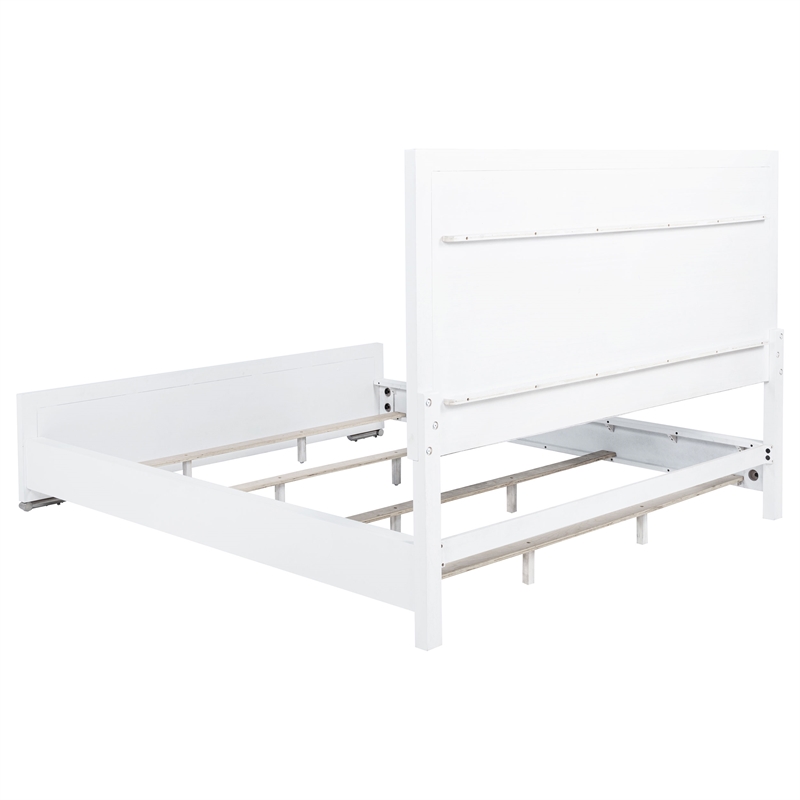 Pemberly Row 4-Piece California King Bedroom Set in White and Light Gray