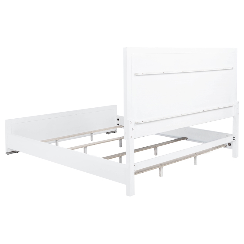 Pemberly Row 5-Piece Eastern King Bedroom Set in White and Light Gray