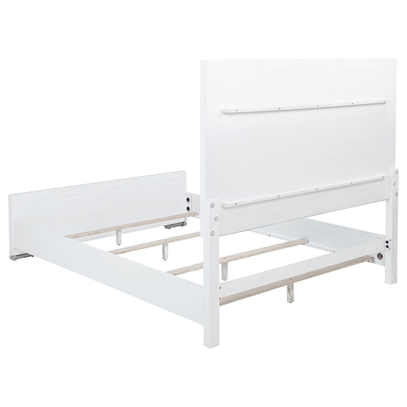 Pemberly Row 4-Piece Queen Bedroom Set in White and Light Gray