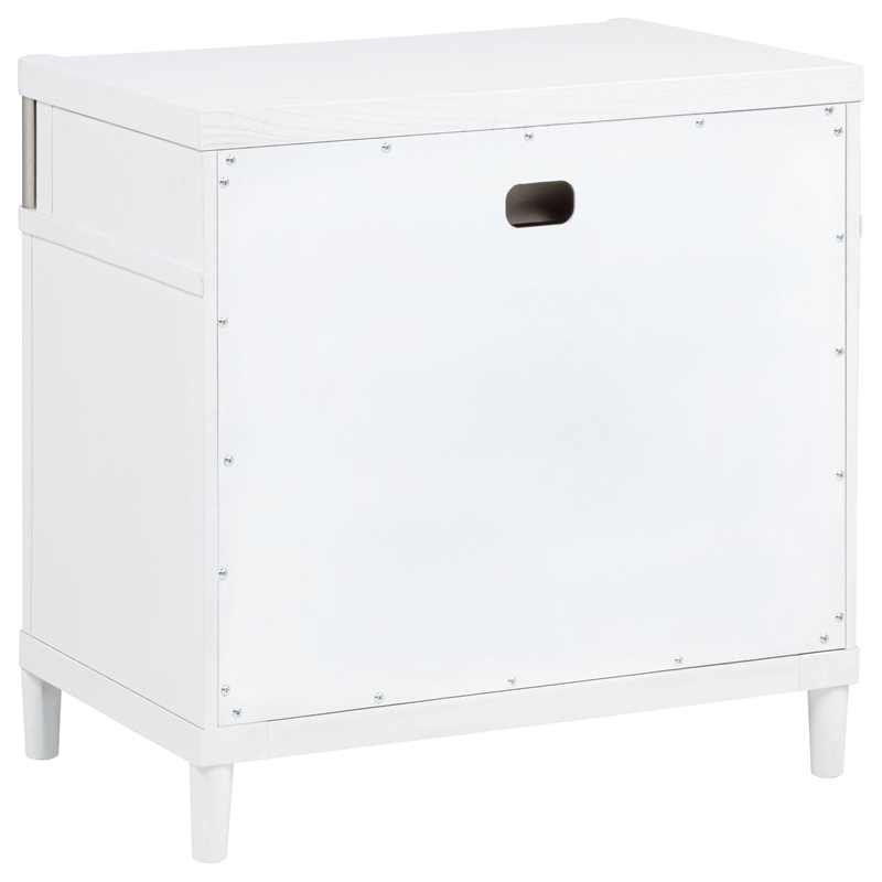 Pemberly Row 4-Piece Queen Bedroom Set in White and Light Gray