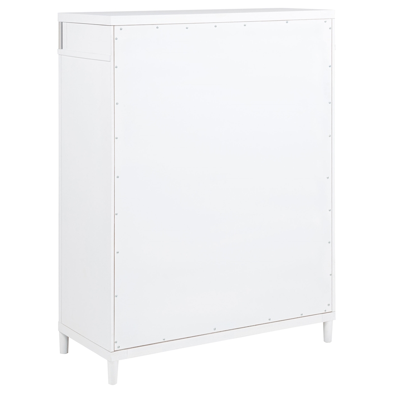 Pemberly Row 5-Piece Queen Bedroom Set in White and Light Gray