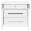 Pemberly Row 3-Drawer Contemporary Nightstand Bedside Table in White