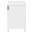 Pemberly Row 3-Drawer Contemporary Nightstand Bedside Table in White