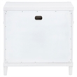 Pemberly Row 3-Drawer Contemporary Nightstand Bedside Table in White