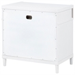 Pemberly Row 3-Drawer Contemporary Nightstand Bedside Table in White