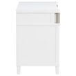 Pemberly Row 3-Drawer Contemporary Nightstand Bedside Table in White
