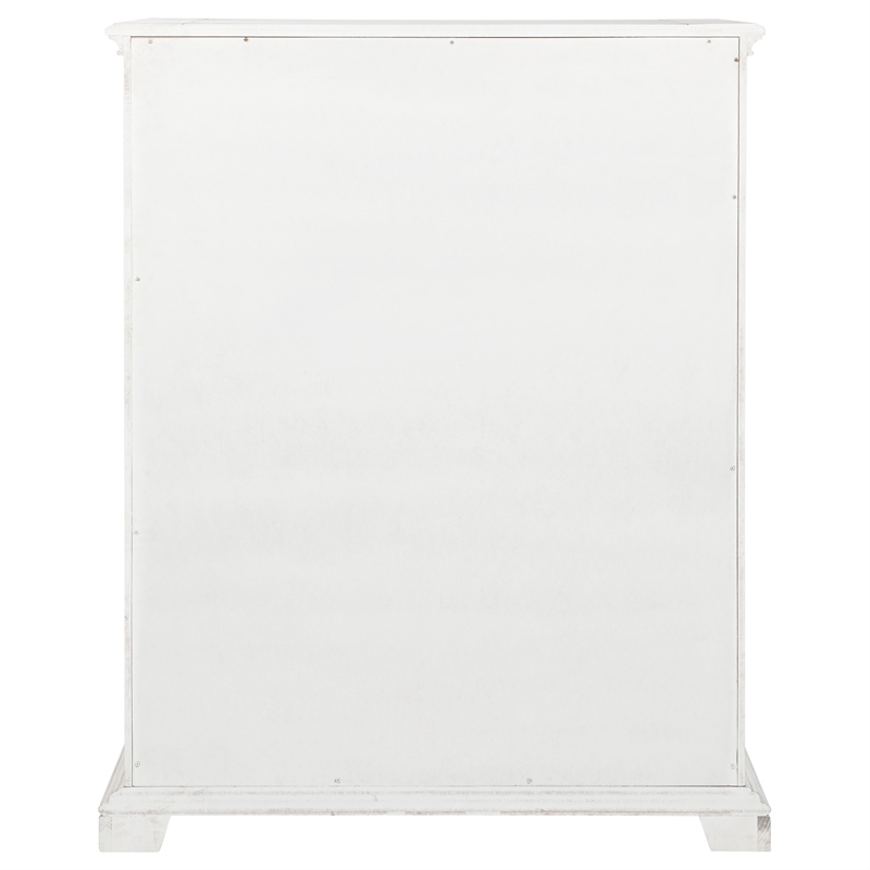 Pemberly Row 5-Drawer Traditional Bedroom Chest in Vintage White