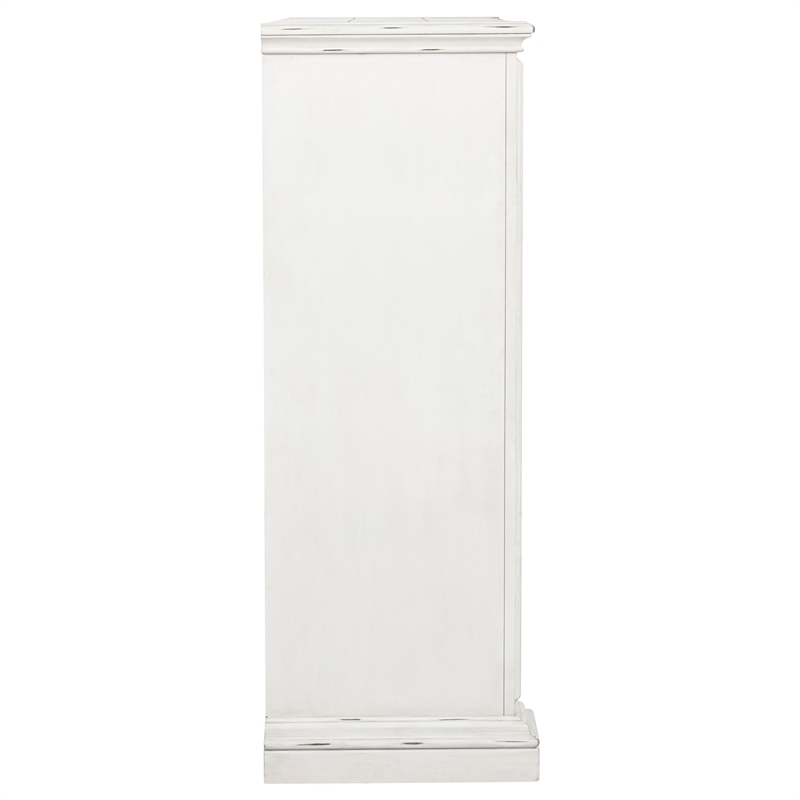 Pemberly Row 5-Drawer Traditional Bedroom Chest in Vintage White