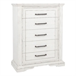 Pemberly Row 5-Drawer Traditional Bedroom Chest in Vintage White