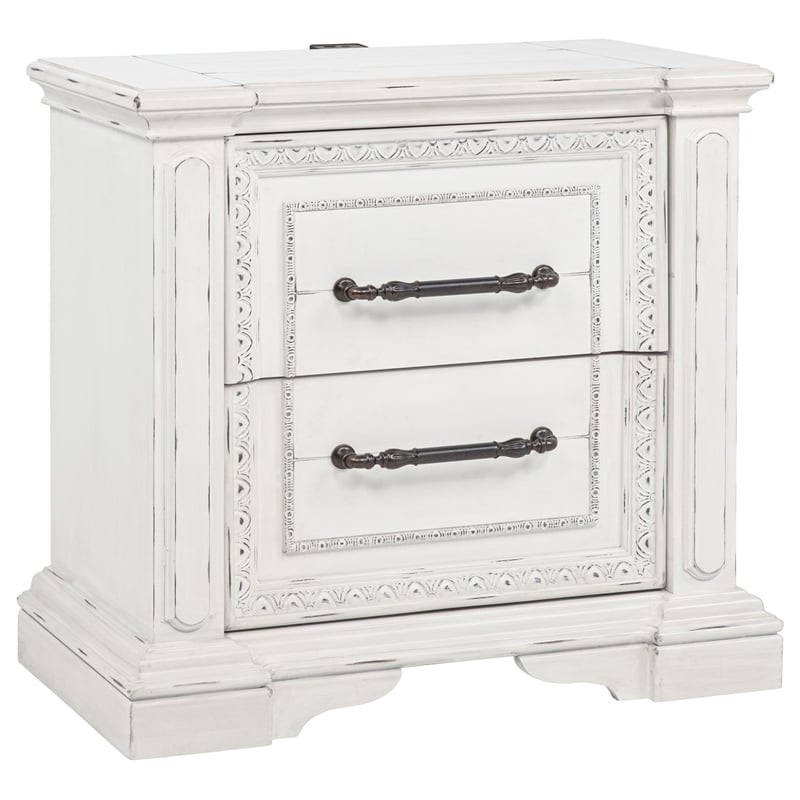 Pemberly Row 5-Piece Eastern King Bedroom Set in Vintage White