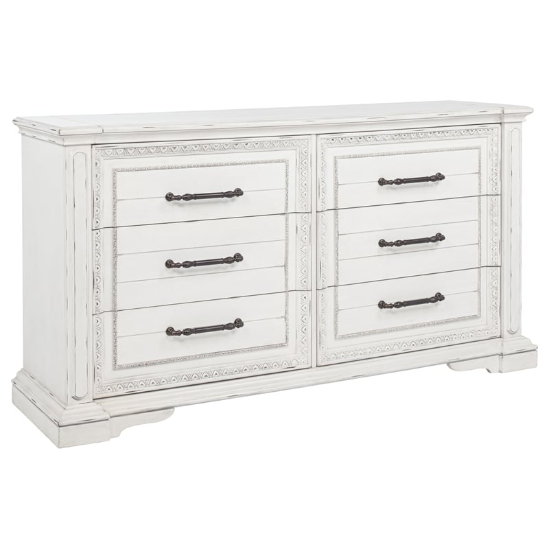 Pemberly Row 5-Piece Eastern King Bedroom Set in Vintage White