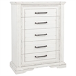 Pemberly Row 5-Piece Traditional Queen Bedroom Set in Vintage White
