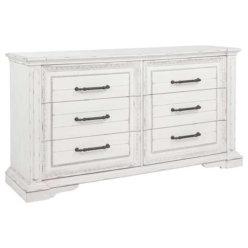 Pemberly Row 4-Piece Traditional Queen Bedroom Set in Vintage White