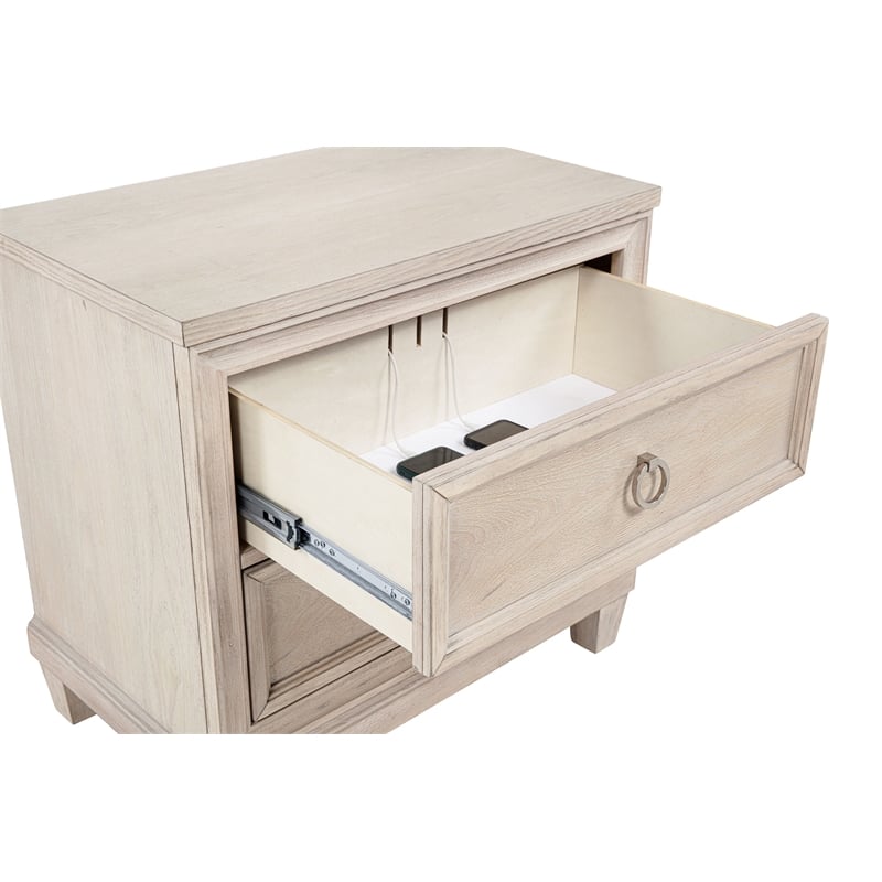 Pemberly Row 4-Piece California King Bedroom Set in Washed Oak Brown
