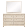 Pemberly Row 6-Drawer Bedroom Dresser with Mirror in Washed Oak Brown