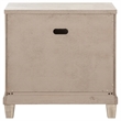 Pemberly Row 2-Drawer Coastal Nightstand Bedside Table in Washed Oak