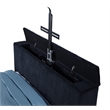 Pemberly Row Fabric California King Flame Visualizer TV Bed in Black