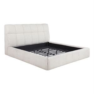 Pemberly Row 48&quot Upholstered Fabric California King Platform Bed in Cream