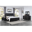Pemberly Row 4-Piece Wire-Brushed California King Bedroom Set in Black