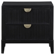 Pemberly Row 4-Piece Wire-Brushed Eastern King Bedroom Set in Black