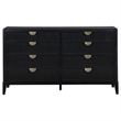 Pemberly Row 4-Piece Wire-Brushed Eastern King Bedroom Set in Black