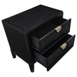 Pemberly Row 4-Piece Wire-Brushed Queen Bedroom Set in Black