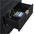 Pemberly Row 4-Piece Wire-Brushed Queen Bedroom Set in Black