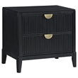 Pemberly Row 4-Piece Wire-Brushed Queen Bedroom Set in Black