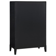 Pemberly Row 5-Drawer Wire-Brushed Fluted Bedroom Chest in Black
