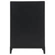 Pemberly Row 5-Drawer Wire-Brushed Fluted Bedroom Chest in Black