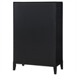 Pemberly Row 5-Drawer Wire-Brushed Fluted Bedroom Chest in Black