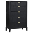 Pemberly Row 5-Piece Wire-Brushed Queen Bedroom Set in Black