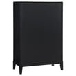 Pemberly Row 5-Piece Wire-Brushed Queen Bedroom Set in Black