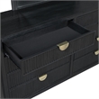 Pemberly Row 5-Piece Wire-Brushed Queen Bedroom Set in Black