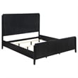 Pemberly Row 5-Piece Wire-Brushed Queen Bedroom Set in Black
