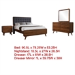 Pemberly Row 4-Piece California King Bedroom Set in Walnut Brown and Gray