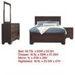 Pemberly Row 4-Piece Modern Queen Bedroom Set in Dark Cocoa Brown