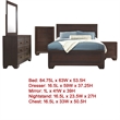 Pemberly Row 5-Piece Modern Queen Bedroom Set in Dark Cocoa Brown