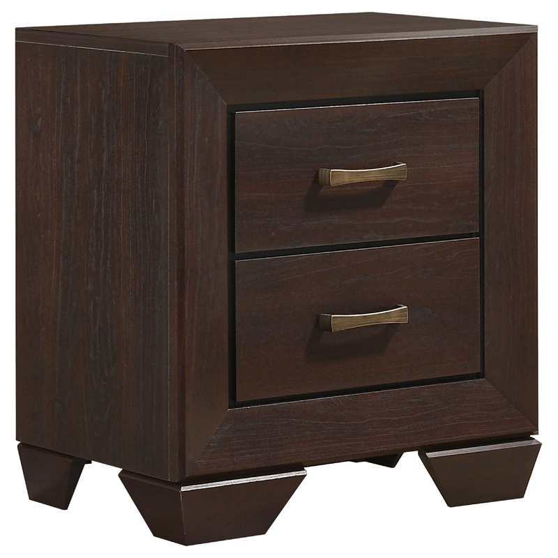 Pemberly Row 5-Piece Modern Queen Bedroom Set in Dark Cocoa Brown