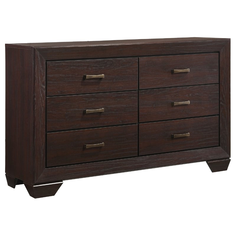 Pemberly Row 5-Piece Queen Storage Bedroom Set in Dark Cocoa Brown