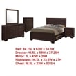 Pemberly Row 5-Piece Queen Storage Bedroom Set in Dark Cocoa Brown