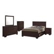Pemberly Row 5-Piece Queen Storage Bedroom Set in Dark Cocoa Brown