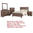 Pemberly Row 5-Piece Queen Bedroom Set in Washed Taupe Brown and Black